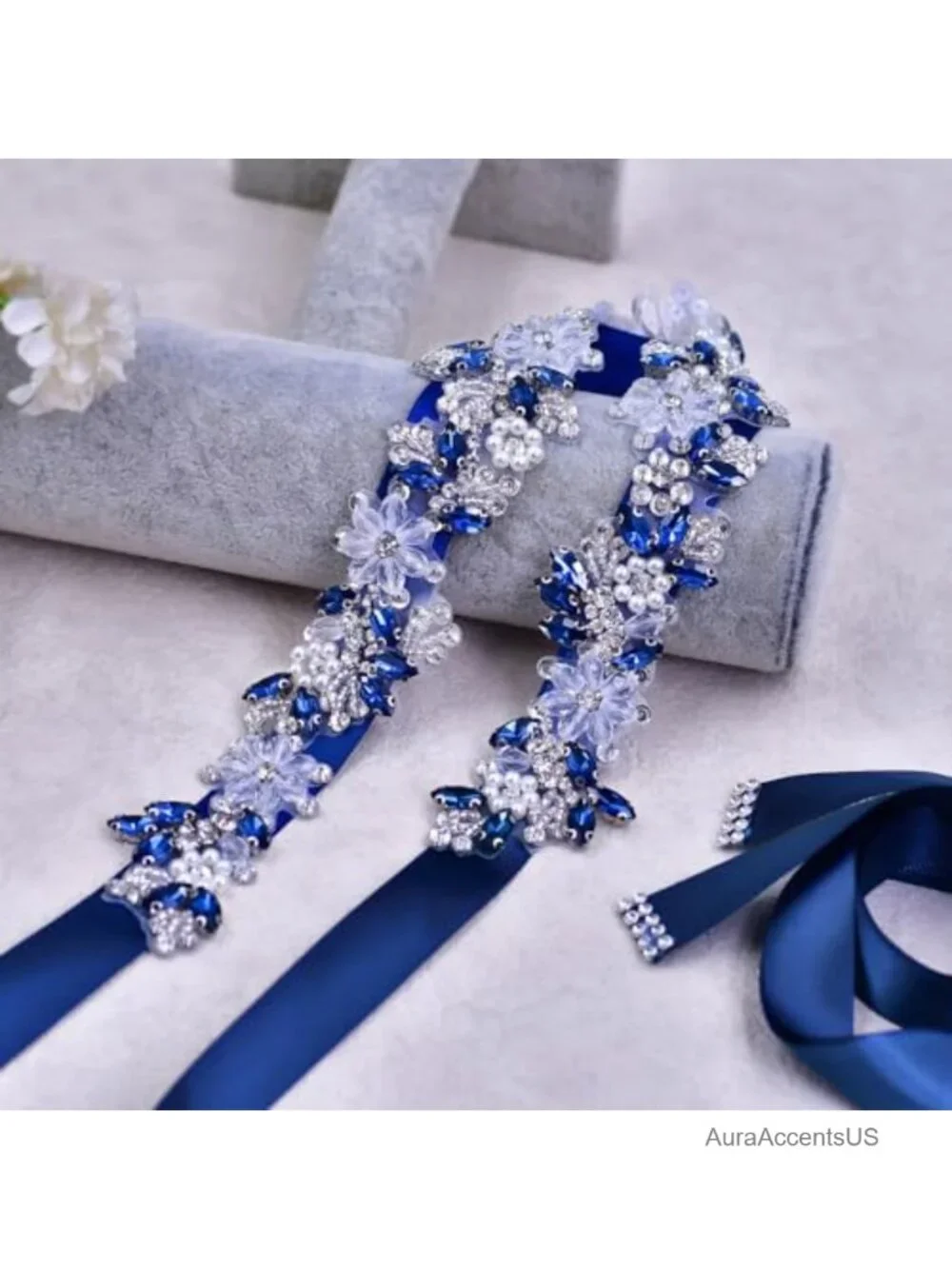 Handmade Crystal Beading Rhinestone Wedding Bridal Belt for Formal Dress Sash